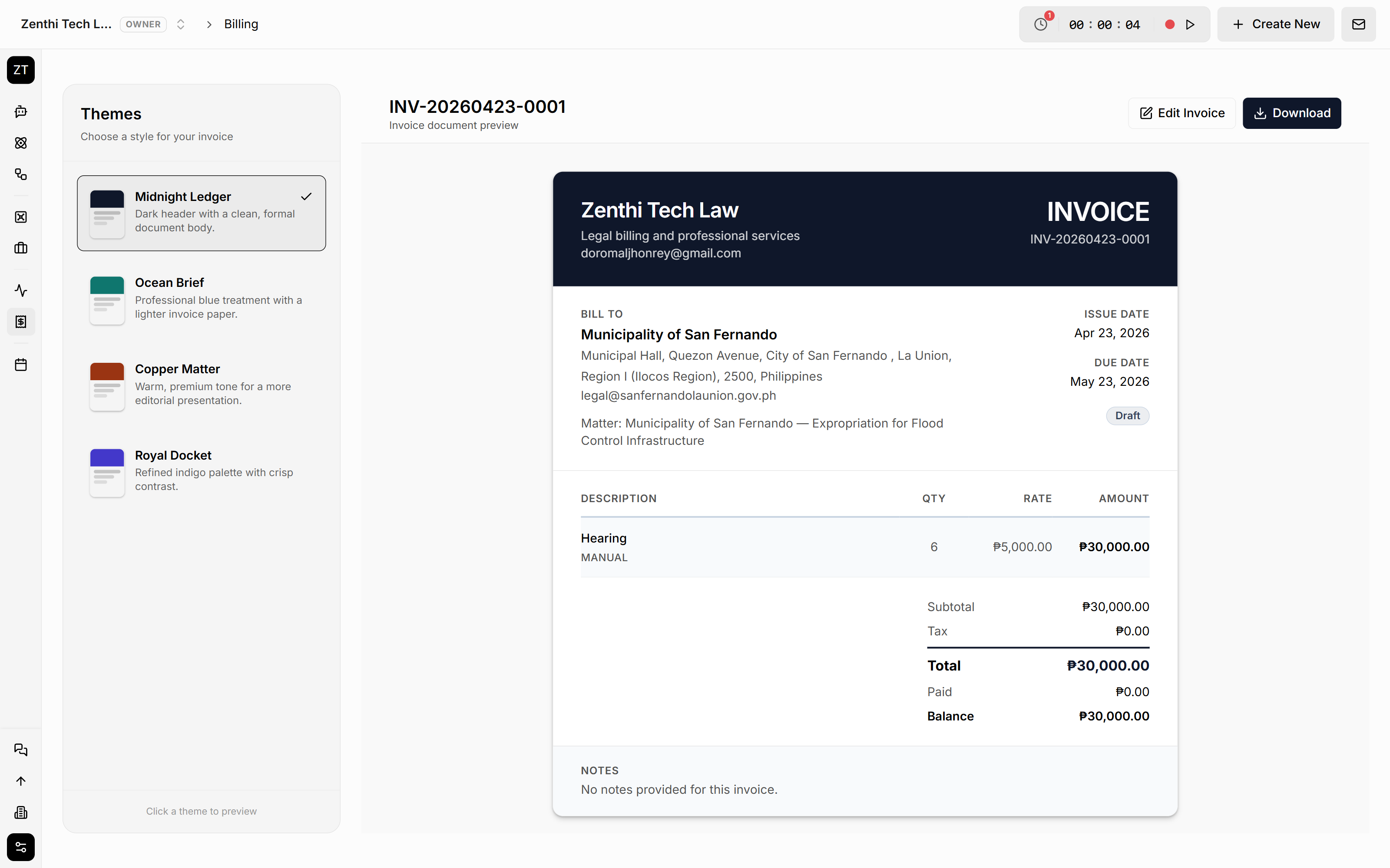 Billing & Invoicing